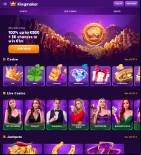 Kingmaker Casino Screenshot