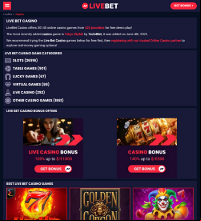 LiveBet Casino Screenshot