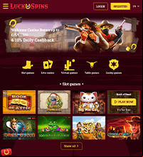 Luck of Spins Casino Screenshot