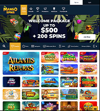 Mango Spins Casino Screenshot