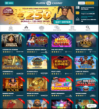 Platin Casino Screenshot