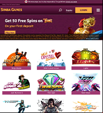 Simba Games Casino Screenshot